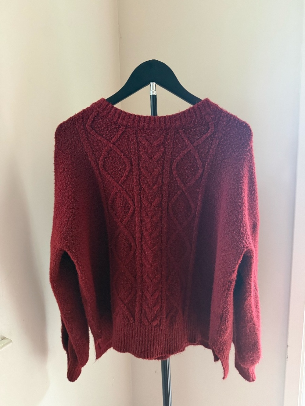 Ashley Red Knit Cozy Sweater – Size Large